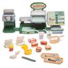 Pretend Play Burger Shop with Menu Toy Set, Kids Kitchen Playset Play Food Retro Diner Stand for Kids - Toddler Kitchen Playset Accessories Toy with Juice Drink Machines, Hamburger Fastfood- 25 PCS view 1