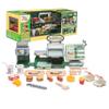 Pretend Play Burger Shop with Menu Toy Set, Kids Kitchen Playset Play Food Retro Diner Stand for Kids - Toddler Kitchen Playset Accessories Toy with Juice Drink Machines, Hamburger Fastfood- 25 PCS view 2