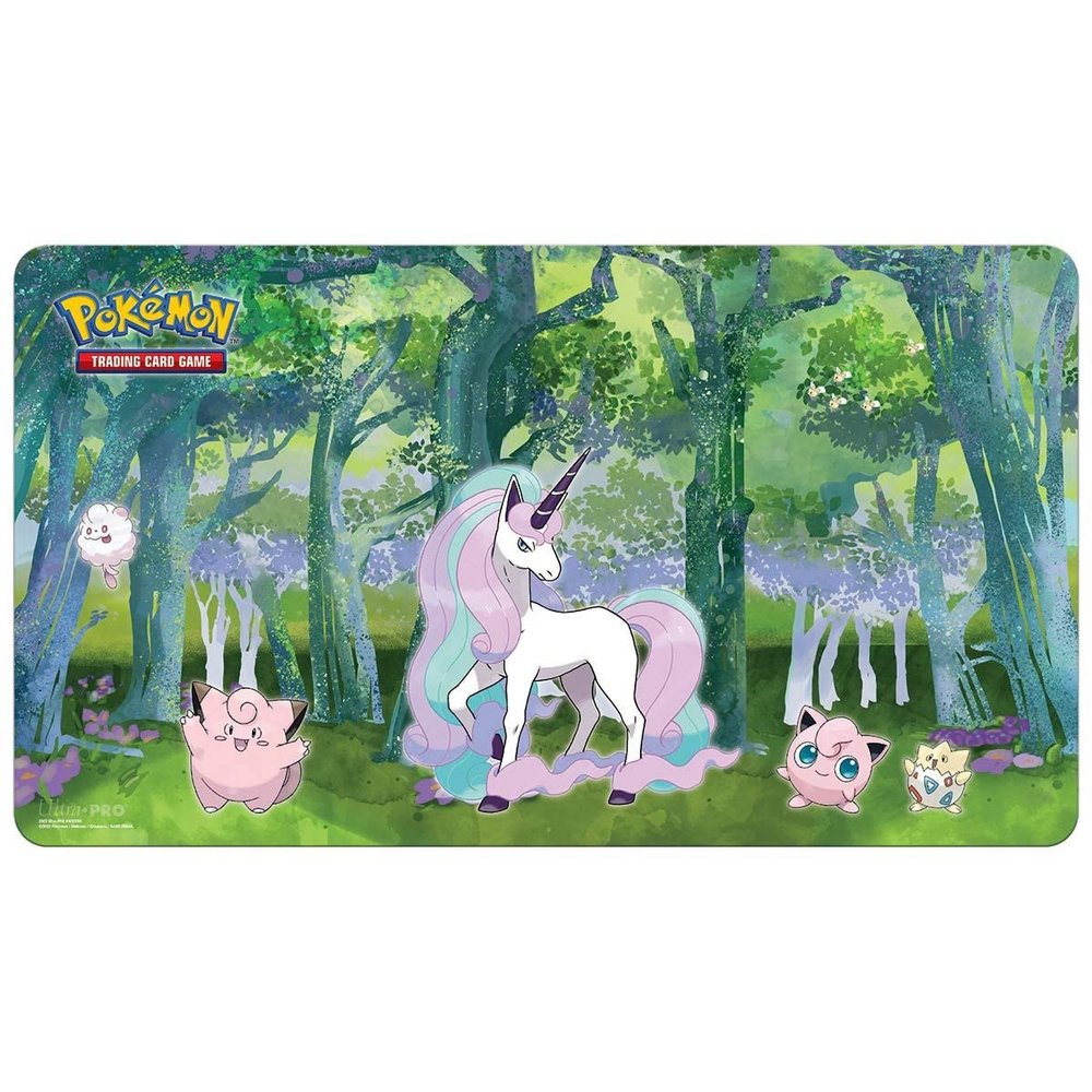 Ultra PRO - Gallery Series Enchanted Glade Playmat for Pokemon, Show Up to Battle in Style Against Friends and Enemies and Play Your Best Cards On a Vibrant Full-Color Playmat