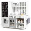 GLACER Play Kitchen, Wooden Toy Kitchen w/Realistic Lights & Sound, Chalkboard, Water Dispenser, Stove, Fringe, Pot & Pan, Kids Kitchen Playset for Toddlers Age 3+, Gifts for Boys & Girls view 1