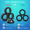 BunMo Magnetic Rings Black  Improved N45 Grade Magnets, BPA-Free, Compact & Quiet Fidget Toy for Adults & Teens, Portable Handheld Toy for Office, School, & Travel view 3