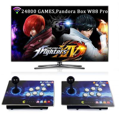 RegiisJoy 24800 in 1 Arcade Game Console Pandoras W88 Pro WiFi Function Game Machine for PC & Projector & TV, 2-4 Players, 1280X720, 3D Games, Search/Hide/Save/Load/Pause Games, Favorite List