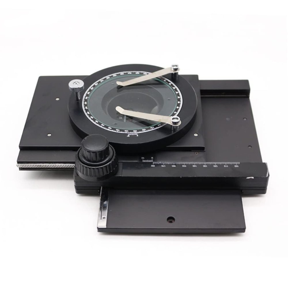 ZTBH Microscope Accessories Kit with Scale X-Y-Z Movement Stage Rotatable Microscope Microscope Slides