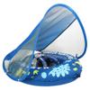 Mambobaby Float Self-Inflating Baby Swim Float with Canopy, Compressible Folding Pool Baby Float, Upgrade Soft Waterproof Skin-Friendly Material Toddler Swim Float (Standard Edition Blue) view 1