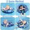 Mambobaby Float Self-Inflating Baby Swim Float with Canopy, Compressible Folding Pool Baby Float, Upgrade Soft Waterproof Skin-Friendly Material Toddler Swim Float (Standard Edition Blue) view 2