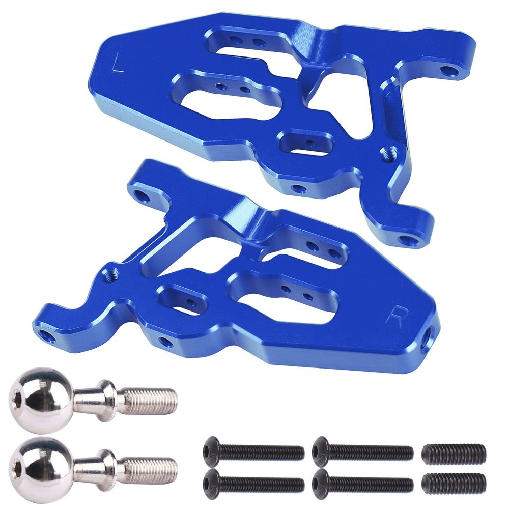 Aimrock Aluminum Front Lower Suspension A Arms w/Pivot Balls Upgrades Parts for 1/8 Typhon 1/7 Felony Infraction Limitless 6S BLX RC Buggy Car (Blue)