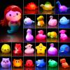24 Packs Baby Bath Light Up Toys, Floating Rubber Animal Toys for Toddlers Infant Kids Boys Girls Flashing Color Changing Light in Water Bath Toys for Bathtub Bathroom Shower Games Swimming Pool view 1