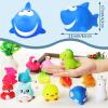 24 Packs Baby Bath Light Up Toys, Floating Rubber Animal Toys for Toddlers Infant Kids Boys Girls Flashing Color Changing Light in Water Bath Toys for Bathtub Bathroom Shower Games Swimming Pool view 3