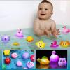 24 Packs Baby Bath Light Up Toys, Floating Rubber Animal Toys for Toddlers Infant Kids Boys Girls Flashing Color Changing Light in Water Bath Toys for Bathtub Bathroom Shower Games Swimming Pool view 4