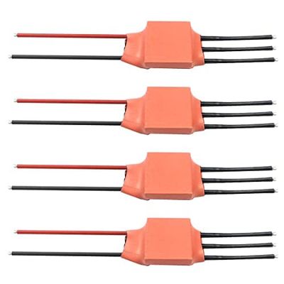 QWinOut Self-Starting Brushless ESC 30A 2-3S / 60A 2-7S Electric Speed Controllers with Driver Board No PWM for DIY RC Drone Parts (60A 4pcs)