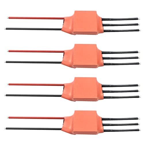 QWinOut Self-Starting Brushless ESC 30A 2-3S / 60A 2-7S Electric Speed Controllers with Driver Board No PWM for DIY RC Drone Parts (60A 4pcs)