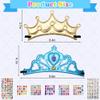 Bettoor 23 Packs Foam Princess Crowns and Tiaras for Birthday Party Favors Hats, DIY Prince Crown Kit Paper Tiara with 7pcs Crystal Diamond Sticker view 2