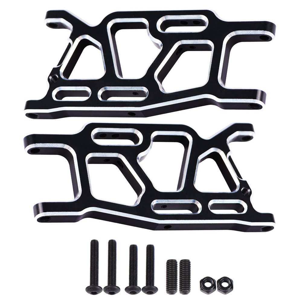 AIMROCK Aluminum Rear Lower Suspension A Arms Upgrades AR330192 for 1/8 Typhon 1/7 Felony Infraction Limitless 6S BLX RC Buggy Car (Black)