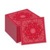40Pcs Red Bandana Western Party Napkins 3 Ply Red bandanas Paisley Print Lunch Dinner Disposable Paper Napkin Set for Western Cowboy Birthday Party Supplies Tableware view 1