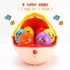 LinseyFun Baby Easter Egg Toy Basket, 6PCS Matching Musical Eggs for Babies Toddlers, Easter Basket Ideas for 1 2 3 4 5 Year Old Boys & Girls view 4