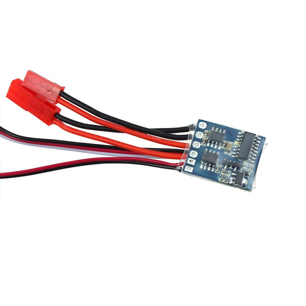 FEICHAO 10A Brushed ESC Two Way Motor Speed Controller for 1/16 1/18 1/24 Car Boat (1Piece,with Brake)