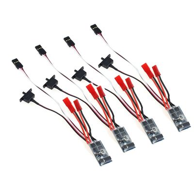 FEICHAO 10A Brushed ESC Two Way Motor Speed Controller for 1/16 1/18 1/24 Car Boat Tank (4Pcs,No Brake)