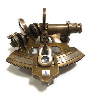 4" Captain Brass Sextant Nautical Maritime Astrolabe Marine Collectibles (Brass Antique)