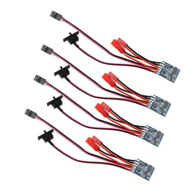 FEICHAO 10A Brushed ESC Two Way Motor Speed Controller for 1/16 1/18 1/24 Car Boat Tank (4Pcs,with Brake)