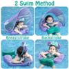 Mambobaby Float Upgrade Add Tail Baby Float with Canopy for Infant Waist Swimming Ring Swim Trainer Non-Inflatable Floats Toys with Adjustable Safety Strap (Purple Mermaid) view 2