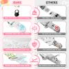 Smlpuame Pacifier Clip Girl,6 Pack Stylish Binky Clips Strap for Baby Girls,Paci Holder with Clip Lightweight Universal Fits Most Pacifiers Teether Toy Teething Ring Soothie,Baby Gift(Flower & Fruit) view 4