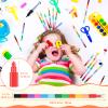 Gersoniel 36 Pieces Stackable Crayons Stacking Buildable Crayons 12 Colors Colorful Stackable Pencils Party Favors DIY Rainbow Pencil for School Office Birthday Party view 2