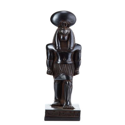 Ancient Egyptian statue of Thoth God of moon, magic, and master of knowledge. He was depicted as an Ibis bird or a baboon. Made in Egypt.