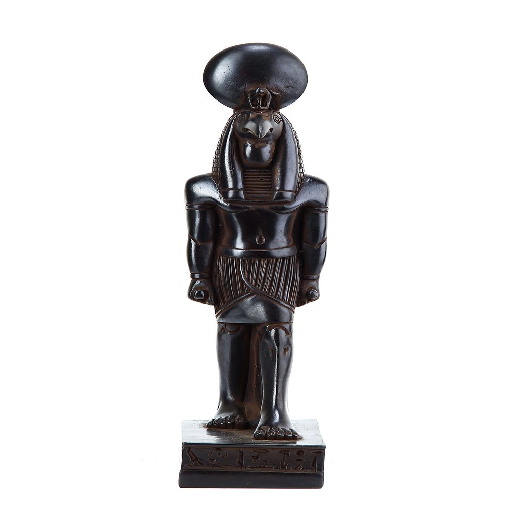 Ancient Egyptian statue of Thoth God of moon, magic, and master of knowledge. He was depicted as an Ibis bird or a baboon. Made in Egypt.