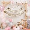 Horse Birthday Decorations  Happy Birthday Burlap Banner  Felt Horse Garland and Pennant Banner  Horse Party Supplies view 4