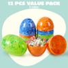 JOYIN 12 Pcs Large Marble Easter Eggs, 6 Inches Jumbo Plastic Eggs Fillable for Easter Themed Hunt Basket Stuffers Fillers Filling Treats Party Favor Classroom Prize Supplies view 2