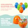 JOYIN 12 Pcs Large Marble Easter Eggs, 6 Inches Jumbo Plastic Eggs Fillable for Easter Themed Hunt Basket Stuffers Fillers Filling Treats Party Favor Classroom Prize Supplies view 4