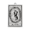 AttractionOil.com Silver Metal Tarot Card Pendant Necklace (The World) view 1