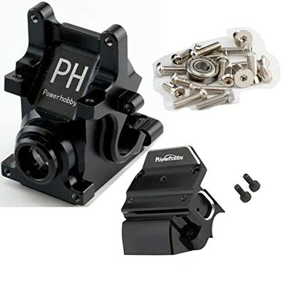 Power Hobbies Aluminum Gearbox Case + Bulkhead Cover Black Combo Fits Arrma Infraction Felony Limitless KRATON Outcast Talion Typhon SENTON