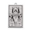 AttractionOil.com Silver Metal Tarot Card Pendant Necklace (The Chariot) view 1