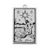 AttractionOil.com Silver Metal Tarot Card Pendant Necklace (The Star) view 1