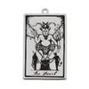 AttractionOil.com Silver Metal Tarot Card Pendant Necklace (The Devil) view 1