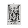 AttractionOil.com Silver Metal Tarot Card Pendant Necklace (Justice) view 1