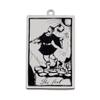 AttractionOil.com Silver Metal Tarot Card Pendant Necklace (The Fool) view 1