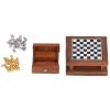 Chess Set Dollhouse Decoration, Miniature Chess Set 1:12 Exquisite Mini Chess Set Mini Household Decoration Home for Chess Playing Dollhouse Decoration view 1