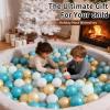 Heopeis Ball Pit Balls, Crush-Proof Non- Toxic Plastic Toy Balls, Green Pit Balls for Toddlers Kids Babies Children 0+ Months Birthday Parties, 2.2 inches,100pcs view 2