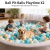 Heopeis Ball Pit Balls, Crush-Proof Non- Toxic Plastic Toy Balls, Green Pit Balls for Toddlers Kids Babies Children 0+ Months Birthday Parties, 2.2 inches,100pcs view 3