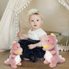 Adorlynetty Big Dinosaur Plush Toy,15.7" Dino Stuffed Animal Stuffed Dinosaurs Cute Dino Plush Dino Stuffed Animals Soft Dinosaur Plushie for Boys Girls Kids Baby Pink view 2