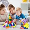 PicassoTiles Magnetic Tiles 152pcs Mirror Theme Magnet Tile Building Blocks STEM Sensory Toys with Car for Kids Toddlers Boys Girls Age 3+ Educational Learning Construction Play Set PT152 view 2