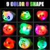 CCINEE 24Pcs Light Up Rings Flashing Colorful LED Animal Rubber Bumpy Jelly Rings Glow in Dark Finger Toys for Party Supplies Prizes Novelty Gifts Party Bag Filler view 4