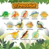Dinosaur Toys,Dinosaur Sound Book with Pack of 12 Toy Figures,Realistic Roars,Interactive Perfect for Kids Dinosaurs Educational Toys for 3 4 5 6Year Old Boys&Girls view 2