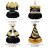 8PCS Birthday honeycomb table centerpieces decorations sets men/women favors gold black Retirement party supplies view 4