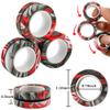 Dermasy Magnetic Rings Fidget Toy 6PCS Set Novelty Fidget Toys for Stress and Anxiety Relief Great Gift for Teens Kids Adults with OCD ADHD Autistc (6Pcs Black Marble) view 3