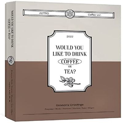 Genie Music Astro Astro 2022 Season's Greetings[Coffee ver.] Album CultureKorean GiftDecorative Stickers,Photocards