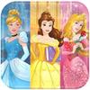 Disney Princess Party Supplies Bundle Pack for 16 includes 16 Dessert Cake Plates, 16 Lunch Plates, 16 Napkins, 1 Table Cover, 8 Sticker Sheets view 3