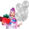 100PCS Christmas Snowflake Balloons - Winter Wonderland/Holiday/Xmas Birthday Wedding Baby Shower Party Decorations Supplies Sliver Snowflakes Decor view 4